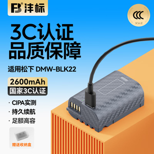 沣标DMW-BLK22电池通用BLF19E适用松下S9 DC-G9M2 DC-S5 S5M2 S5II S5II S5M2X GH6L GH5II相机GH7充电器配件