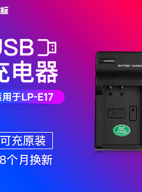 沣标LP-E17充电器USB适用佳能R50V电池R100 R8 R10 RP 850D M6II M6/5/3微单反760D相机750D800D 200D座充77D