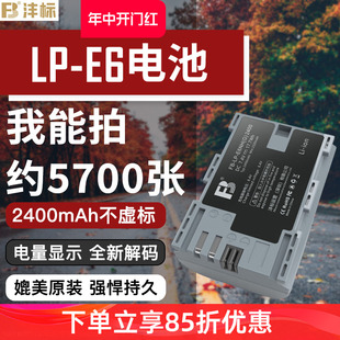 E6N 90D E6NH电池适用佳能微单反R5 80D 6D2 R5C 5D2相机7D充电器 沣标LP 7D2 R6II 70D 5D3 5D4