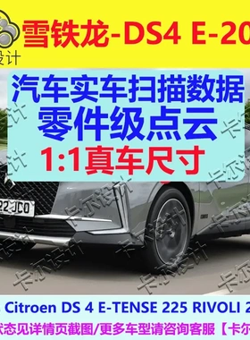 雪铁龙DS 4 E-TENSE 2022款 整车零部件点云数据模型车身底盘动力