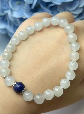 浅烟紫和田玉和青金石的撞色素雅