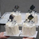 38女神节蛋糕装 扮插件 饰摆件网红皇冠背影女王queen珍珠蝴蝶结装