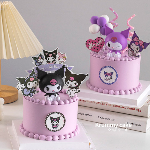 网红恶魔米儿童生日蛋糕装饰摆件