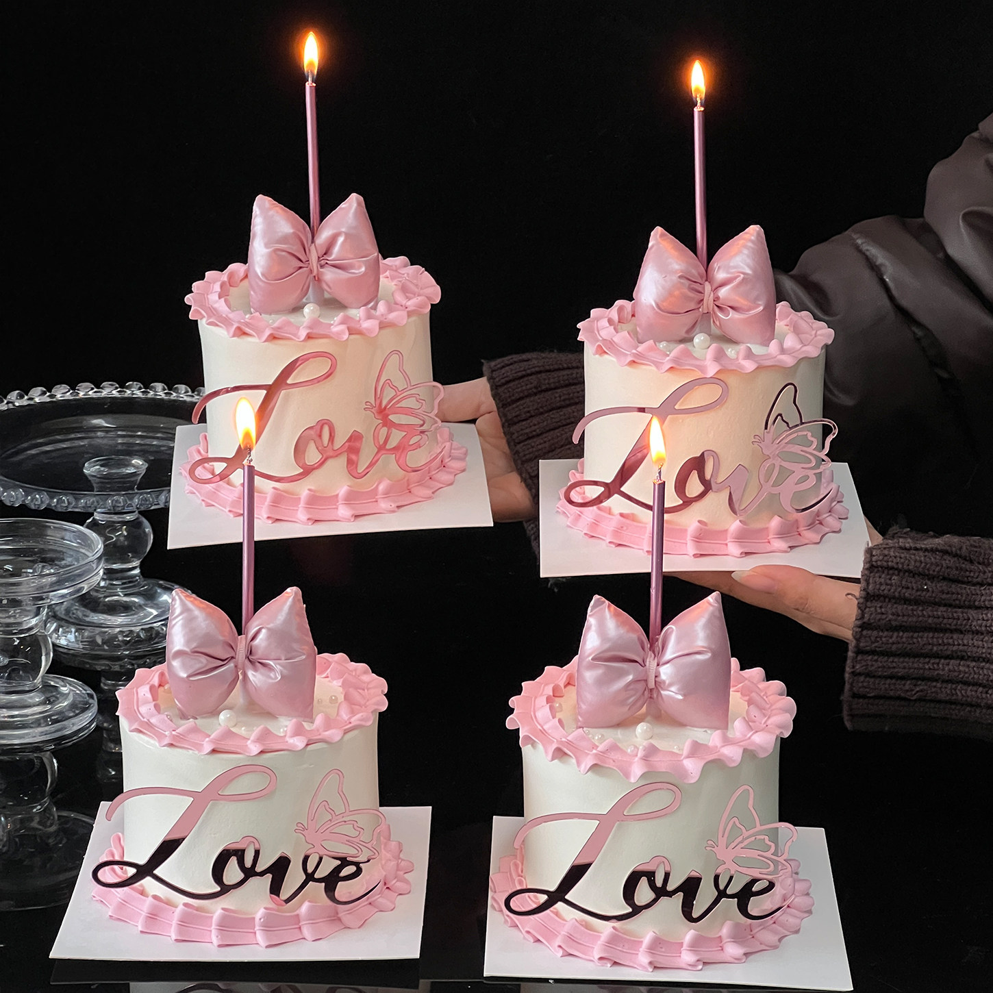 214情人节蛋糕装饰粉色pu蝴蝶结摆件情侣告白蝴蝶love亚克力插件,节庆用品/礼品,节日装扮用品,淘宝优惠券,粉丝福利购,淘宝优惠卷