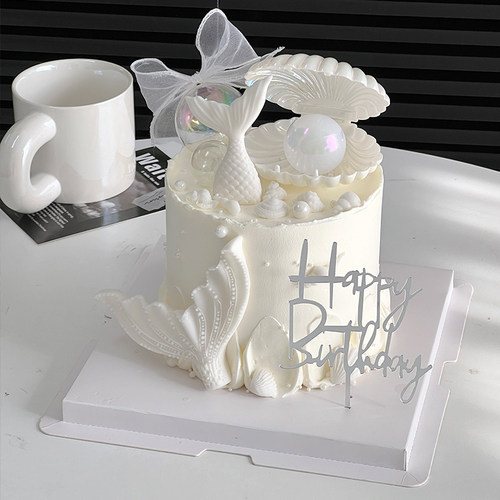 珍珠贝壳美人鱼尾巴模具蛋糕装饰