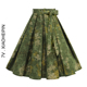 绿野仙踪提花印花半身裙高腰绑带百褶显瘦伞裙洋气显瘦复古设计感