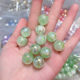 鼎奕【光变款】冷月流光幻彩系列通孔树脂圆珠高端diy散珠