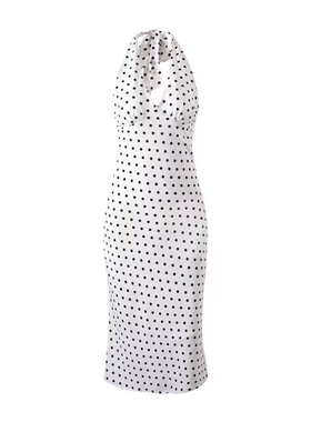 夏季新款女装法式波点无袖挂脖吊带连衣裙赵露思同款l24523-LF