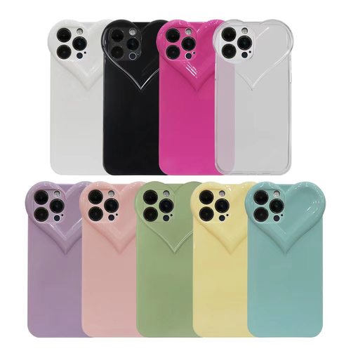 爱心防摔苹果少女纯色Iphone