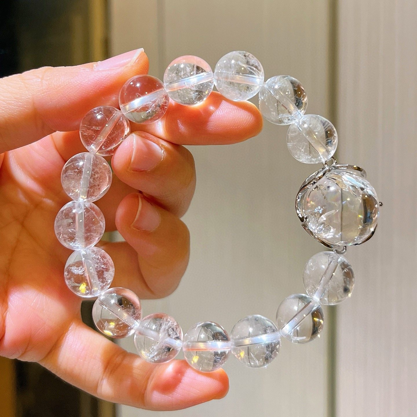 天然喜马水晶大米数12mm时尚大气女款手串新饰品单圈,饰品/流行首饰/时尚饰品新,手饰/手串,淘宝优惠券,粉丝福利购,淘宝优惠卷