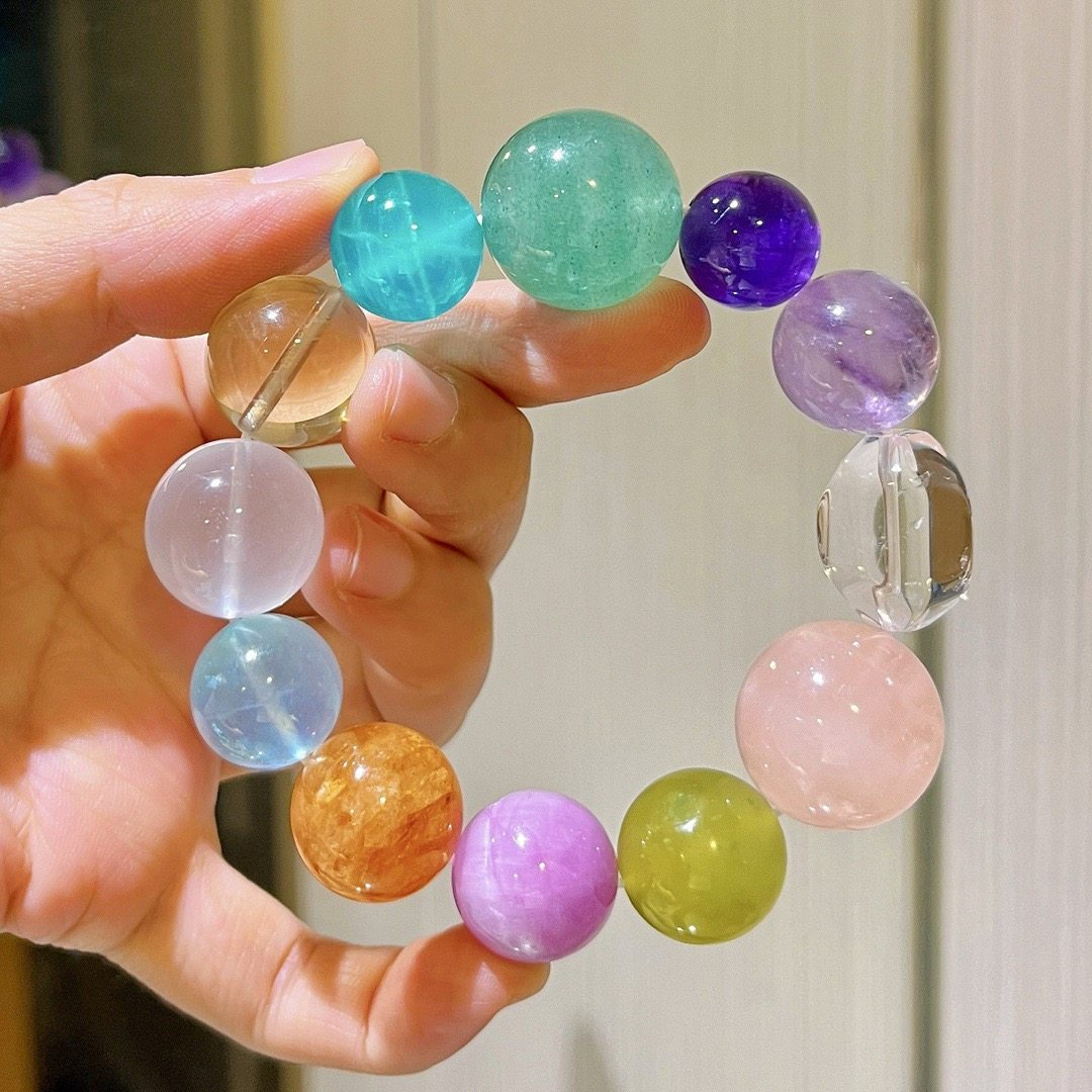 天然水晶多宝手链12-20mm海蓝宝紫锂辉时尚大气女款手串新饰品,饰品/流行首饰/时尚饰品新,手饰/手串,淘宝优惠券,粉丝福利购,淘宝优惠卷