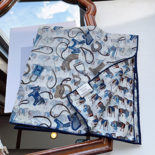 【英伦马具配饰】丝巾桑蚕丝丝羊毛围脖气质围巾65cm