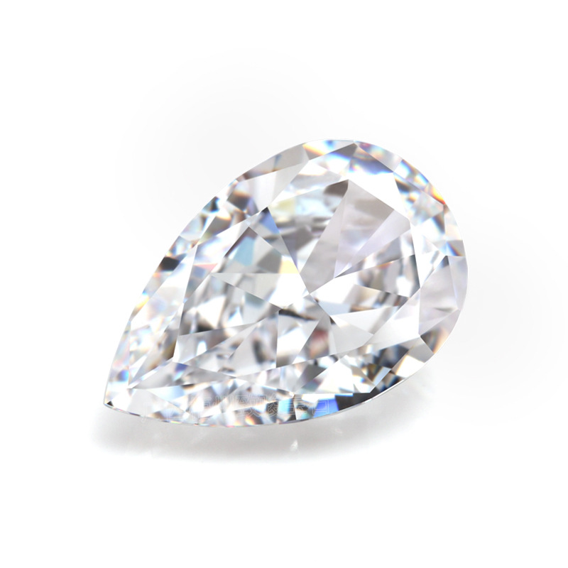 河南钻石商丘钻石河南人造钻石冰花车工碎冰切水滴形裸石