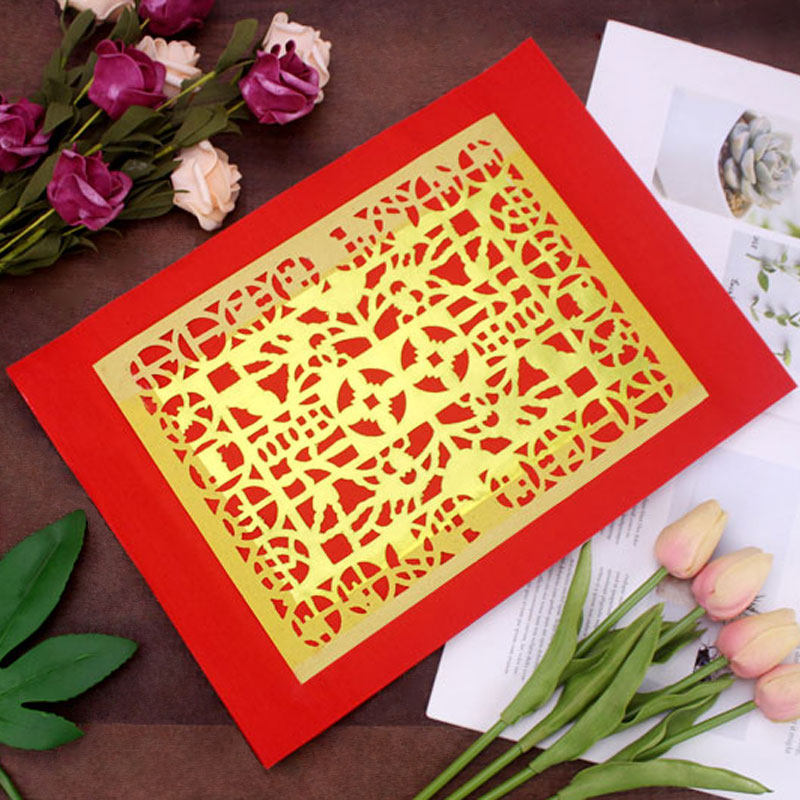 潮汕地区时节钱财 供礼佛用品传统正锡箔印刷钱纸 红色大号双福钱