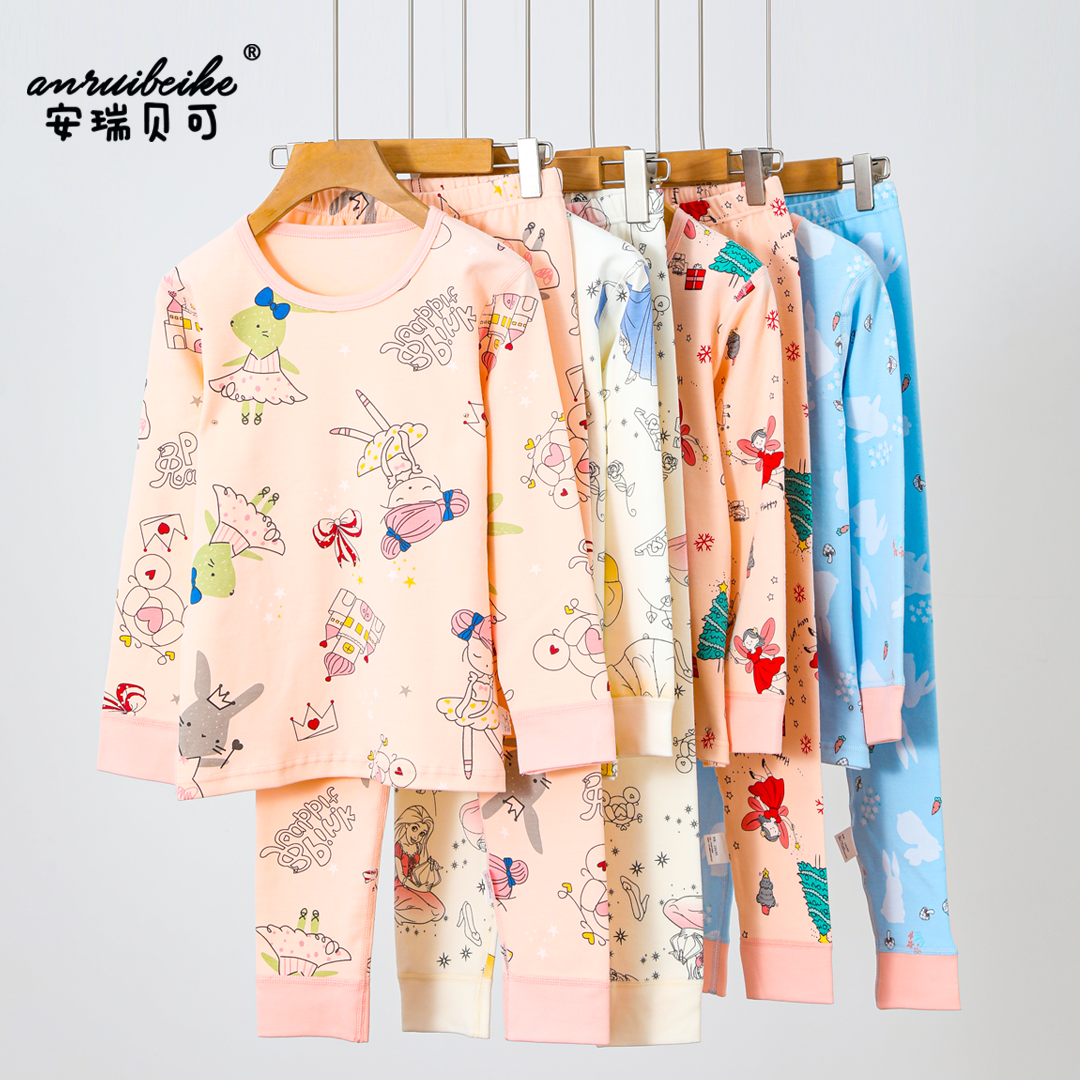 加厚儿童秋衣秋裤秋冬纯棉男童中大童韩版女童保暖内衣家居服套装