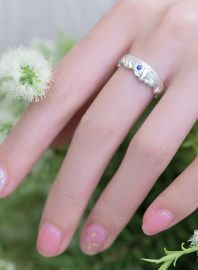 雁鸿饰界男女款s925银蓝宝石