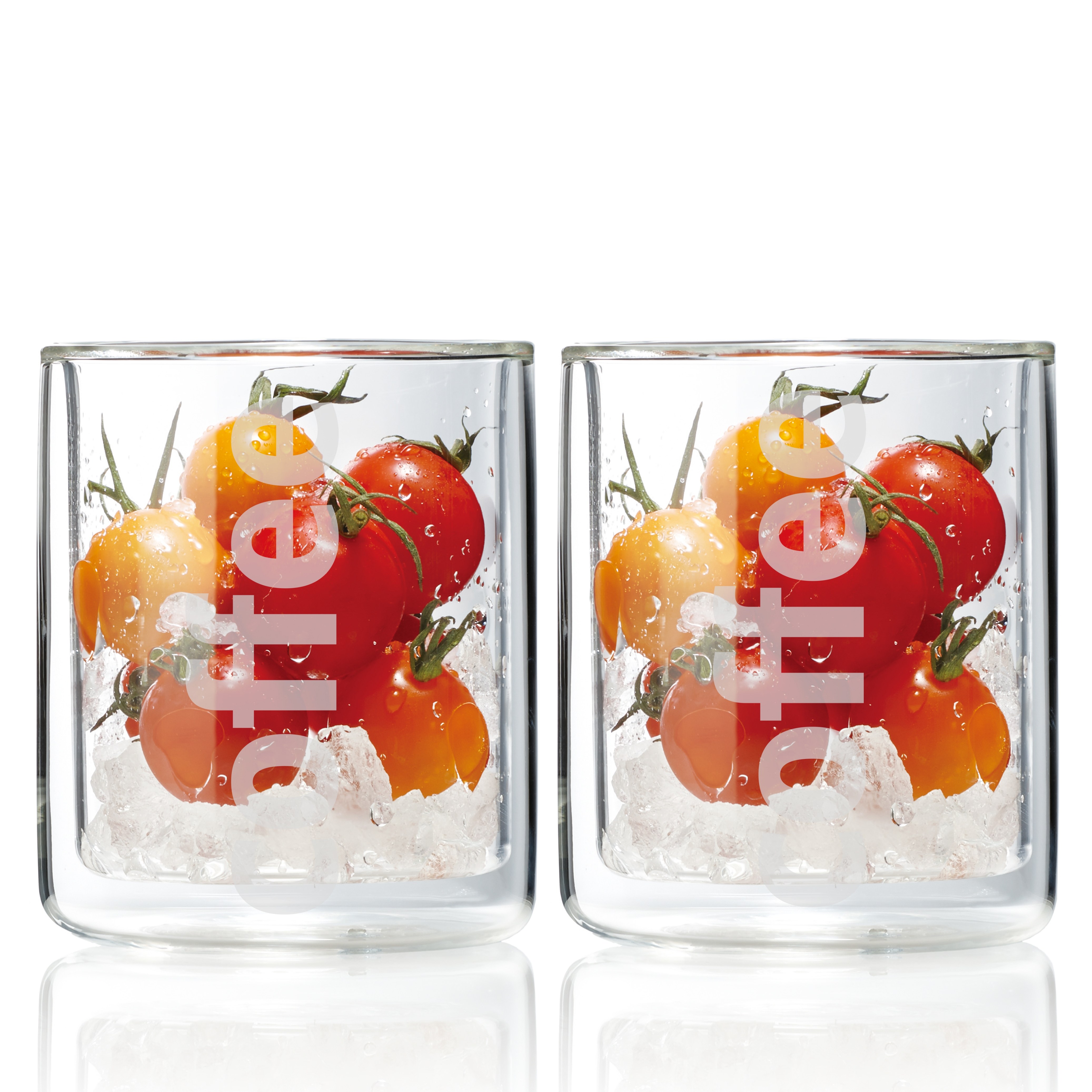 丹麦viva透明双层隔热玻璃杯水杯茶杯果汁杯牛奶杯饮料杯子 320ml