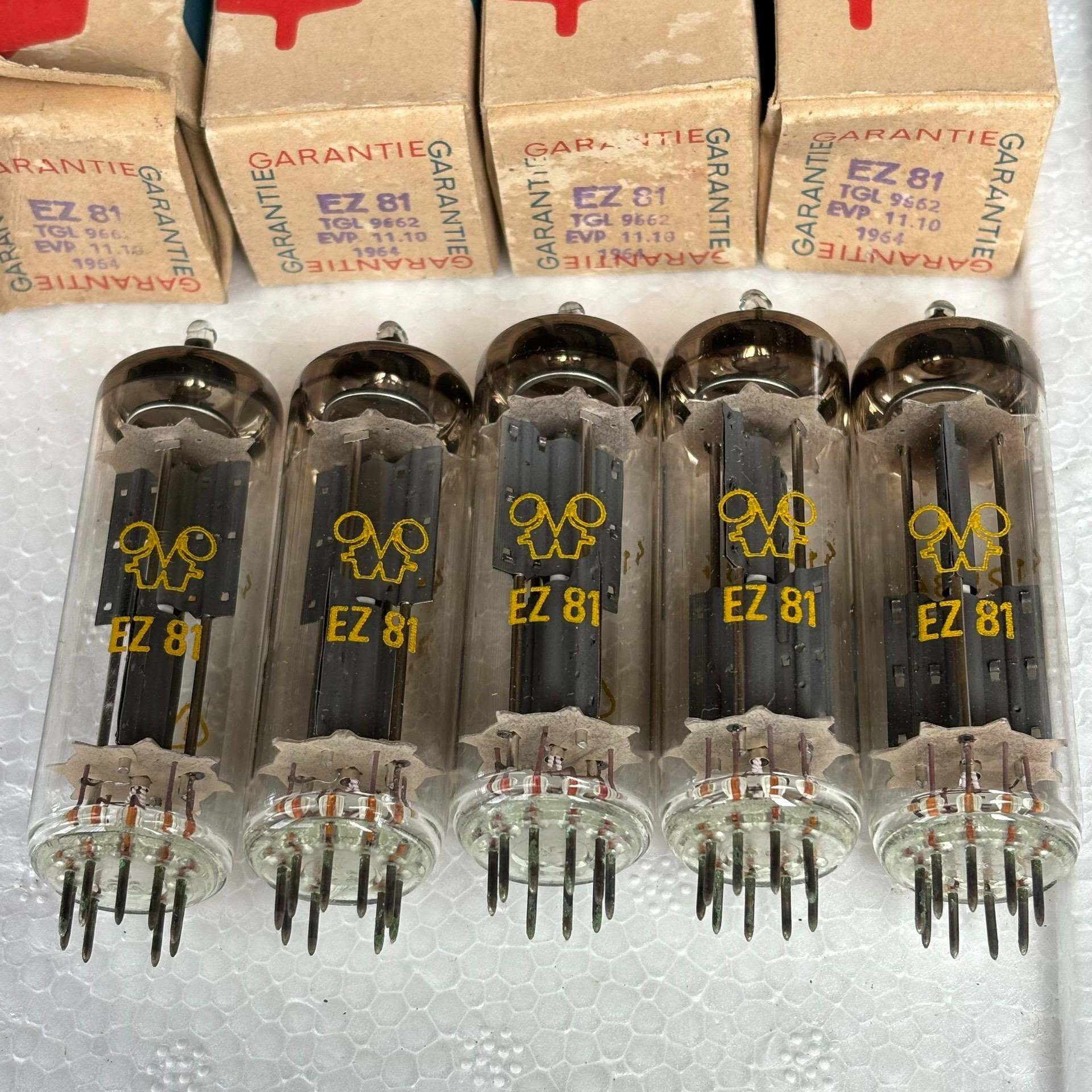 议价全新德国羊头EZ81电子管代6CA4整流管5支：