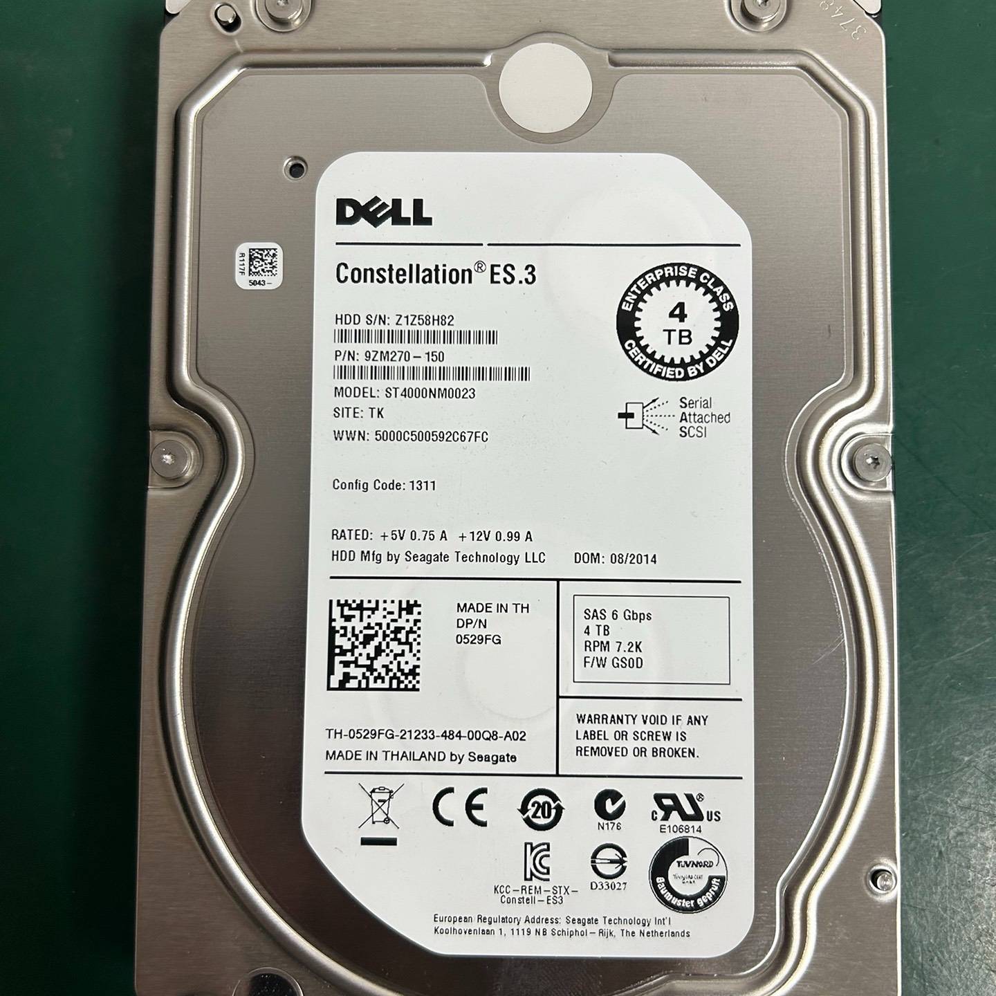 议价DELL ST4000NM0023 529FG 6GB