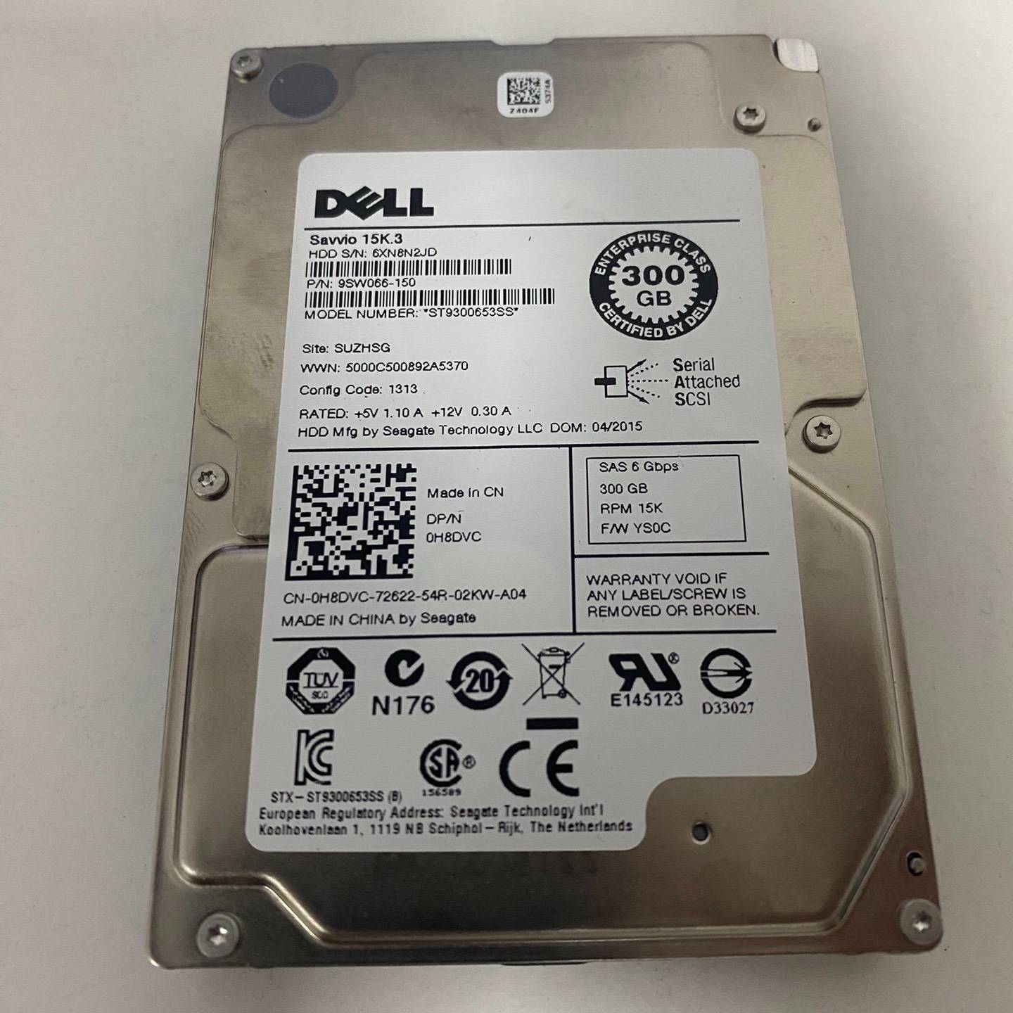 议价DELL 0H8DVC ST9300653SS 300G 1