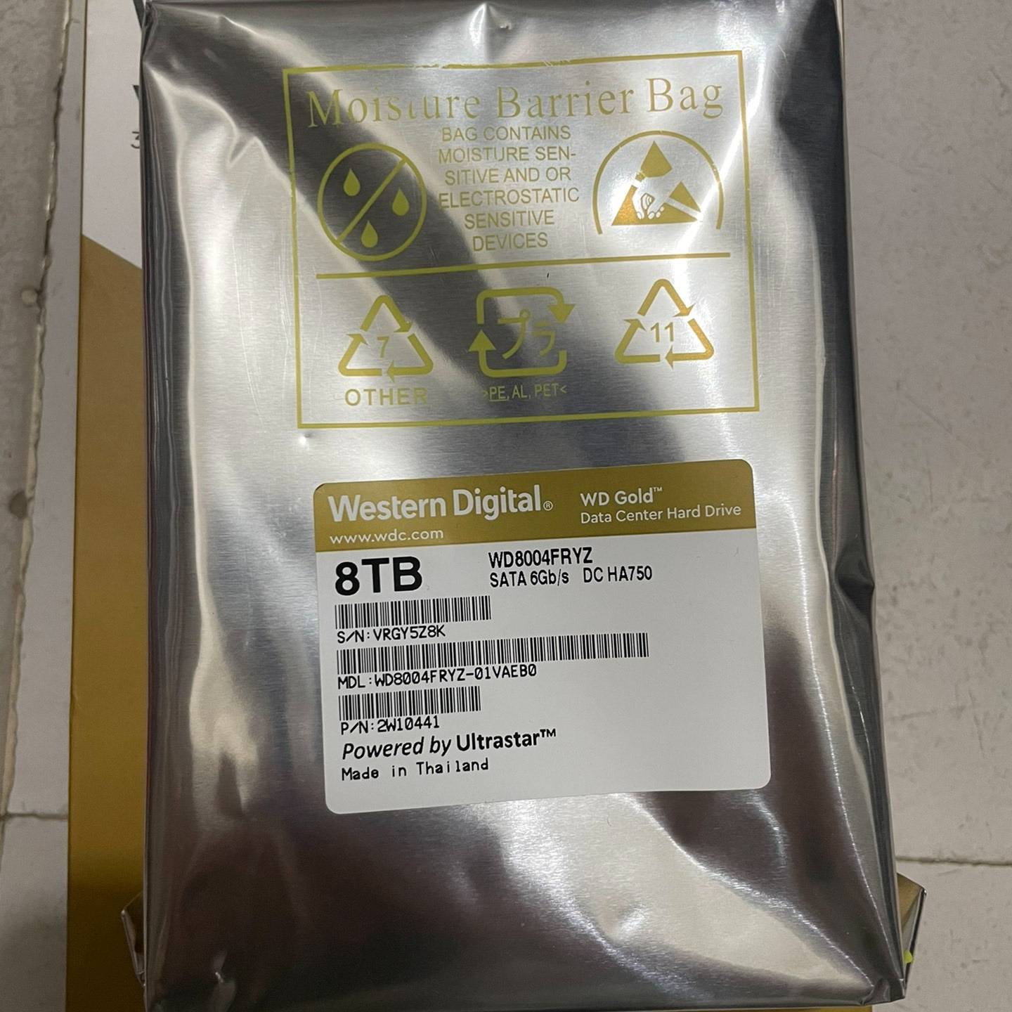 议价 西数8T金盘 型号WD8004FRYZ