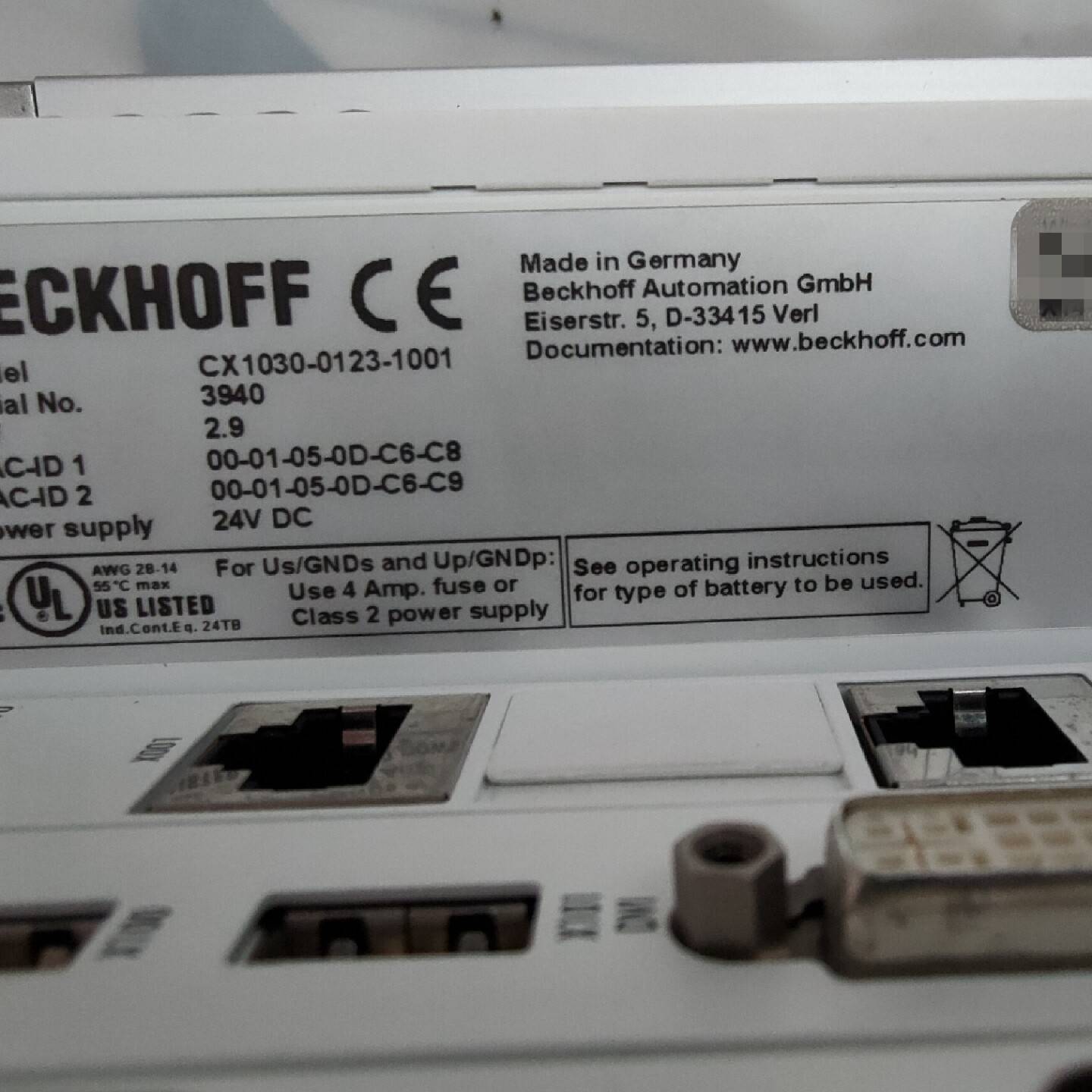 议价倍福cx1030-0123-1001,拆机件，成色很新很新