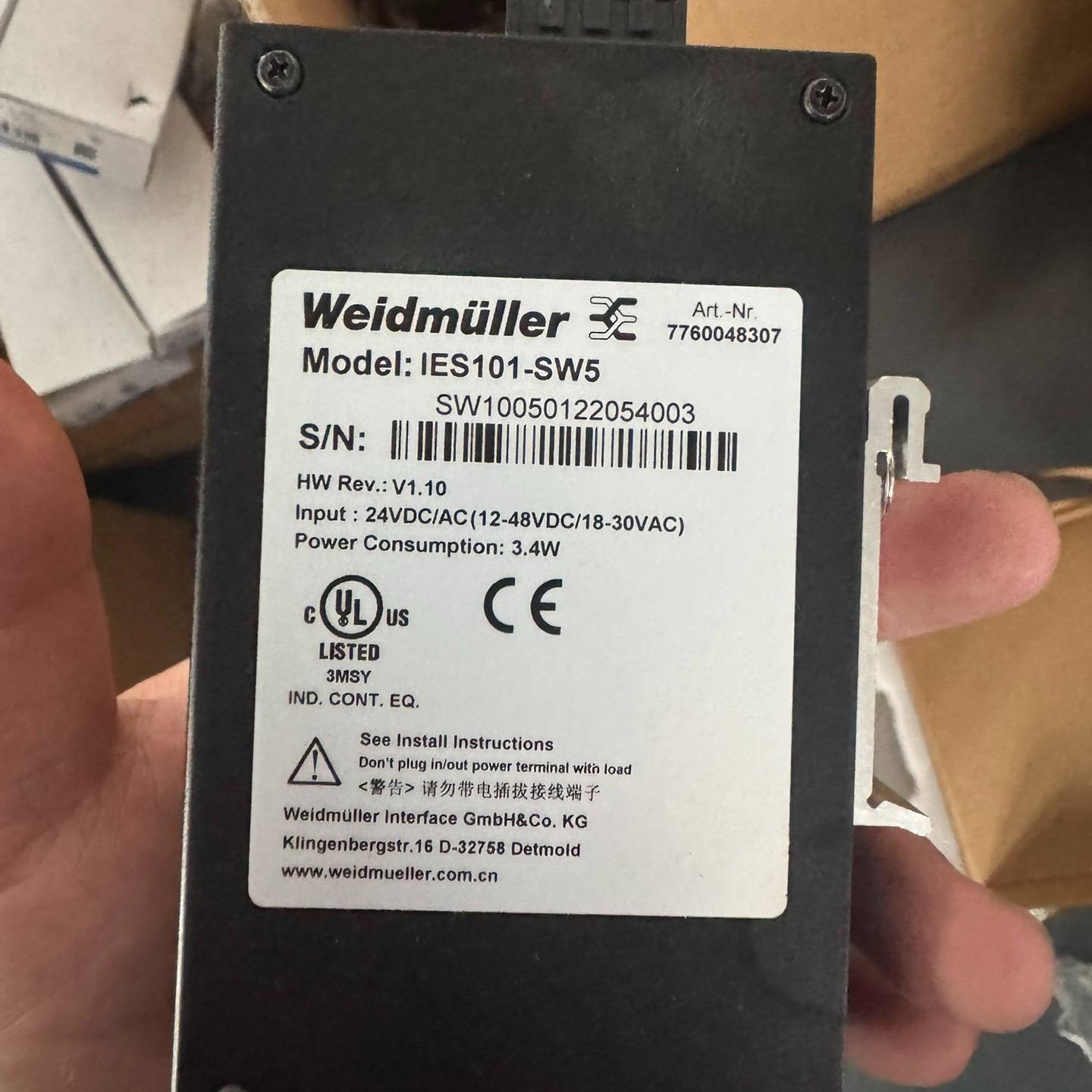 议价魏德米勒交换机 型号：IES101-SW5，全新带