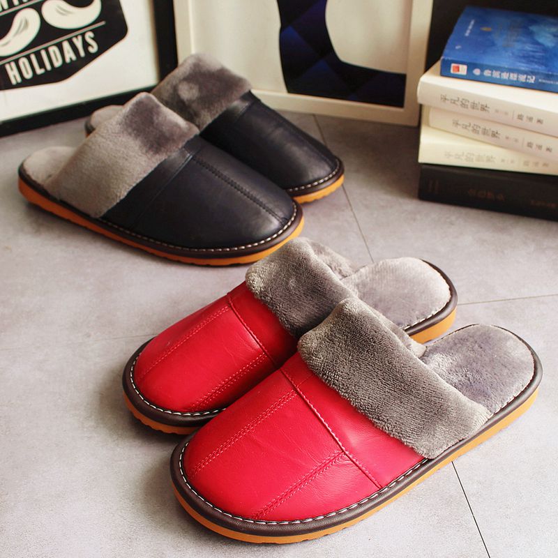 羊皮居家防水地板拖鞋新品包邮