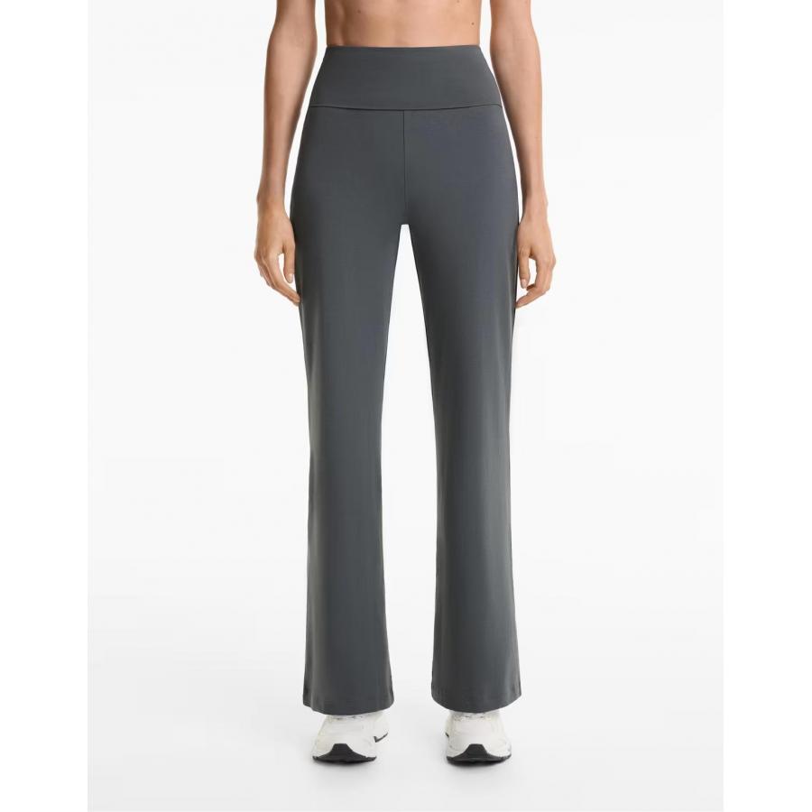 OYSHO女子混纺褶裥阔腿腰带裤英国正品代购2025年秋运动休闲长裤