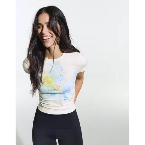 Bershka女子短袖印花牛仔蓝T恤英国正品代购2026年春运动休闲衫
