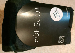 Topshop女子黑色长筒裤袜英国正品代购2024秋高弹显瘦打底保暖长