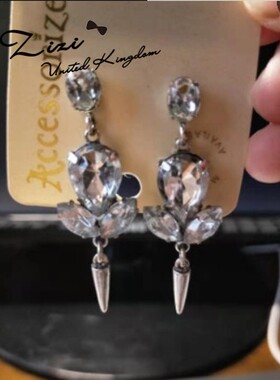 Accessorize时尚经典人造宝石吊环耳环英国正品代购 2025新品