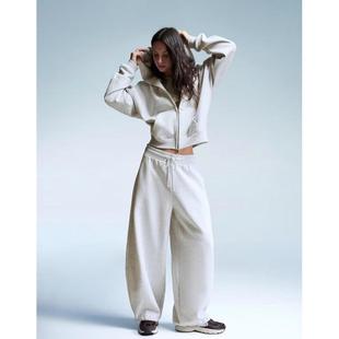 桶形裤 休闲宽松长裤 英国正品 2025年冬时尚 代购 女子浅灰色plush