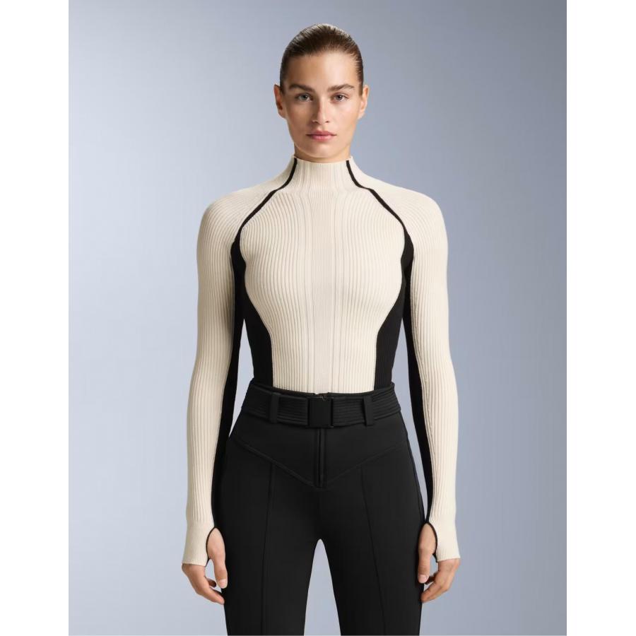 OYSHO高领修身撞色时尚感运动风长袖上衣 2025秋英国代购正品