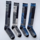 美利奴羊毛加厚薄毛圈滑雪徒步登山户外长筒及膝盖高筒丛林男袜子