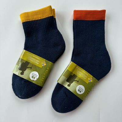 毛圈底减震coolmax吸湿速干儿童学生户外徒步露营高筒运动袜子