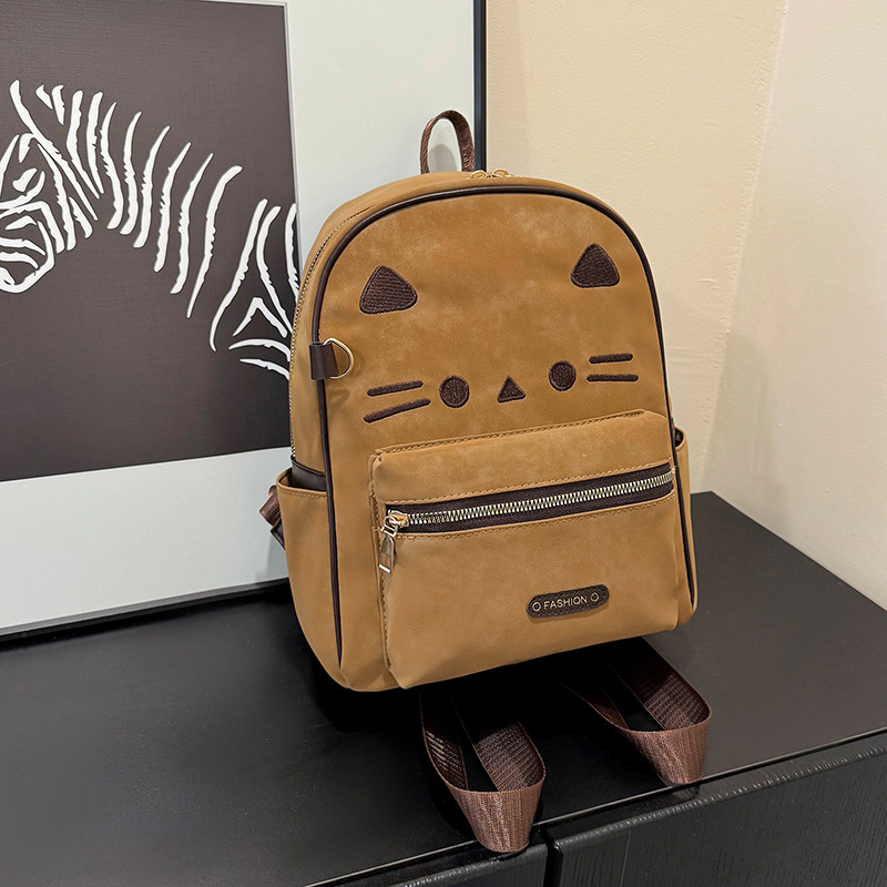 洋气时尚大容量双肩包2026春季简约卡通猫咪包气质学生上课双肩包,箱包皮具/热销女包/男包,双肩背包,淘宝优惠券,粉丝福利购,淘宝优惠卷