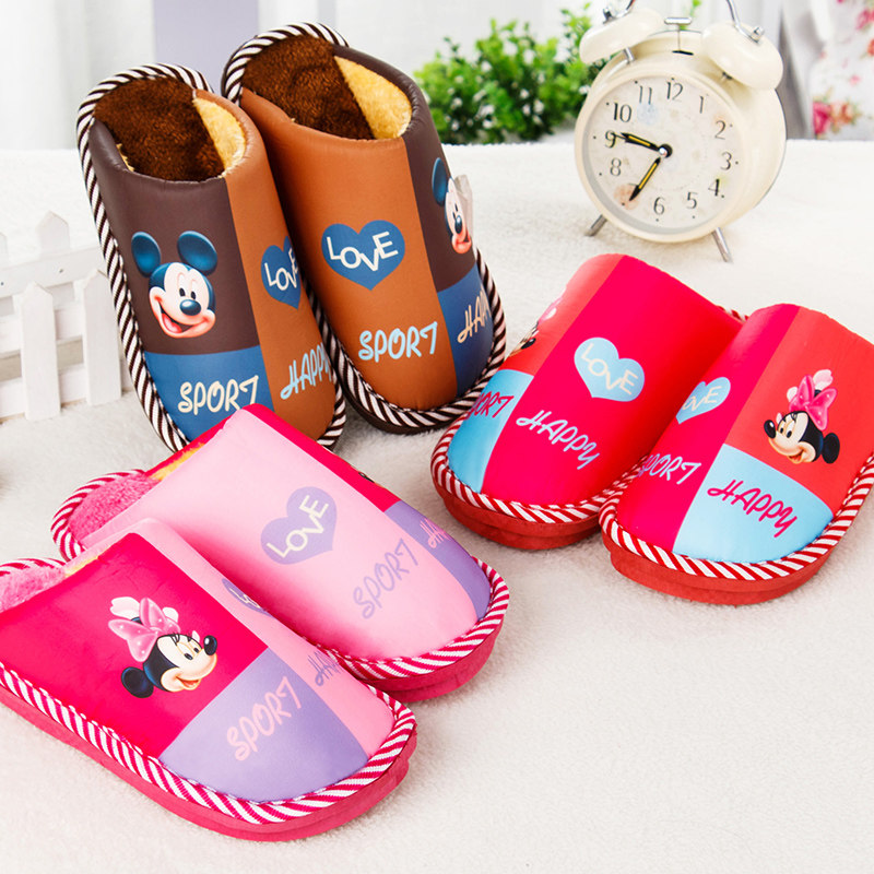 Pantoufles enfants en suède pour hiver - Ref 1033839 Image 3