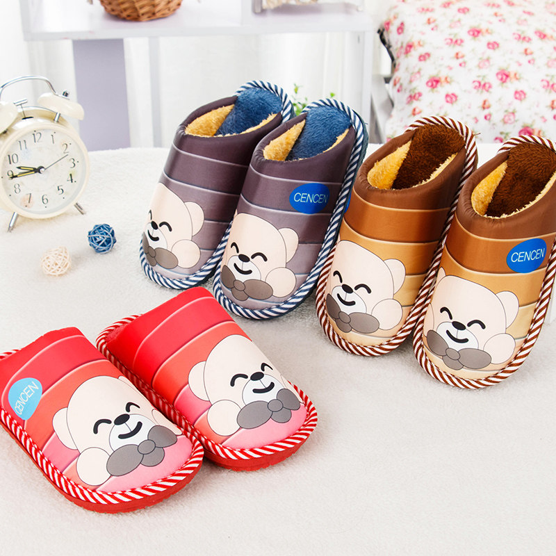 Pantoufles enfants en coton pour hiver - Ref 1010222 Image 4