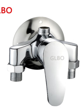 GLBO浴室明装混水阀淋浴室冷热水龙头热水器混水阀黄铜龙头