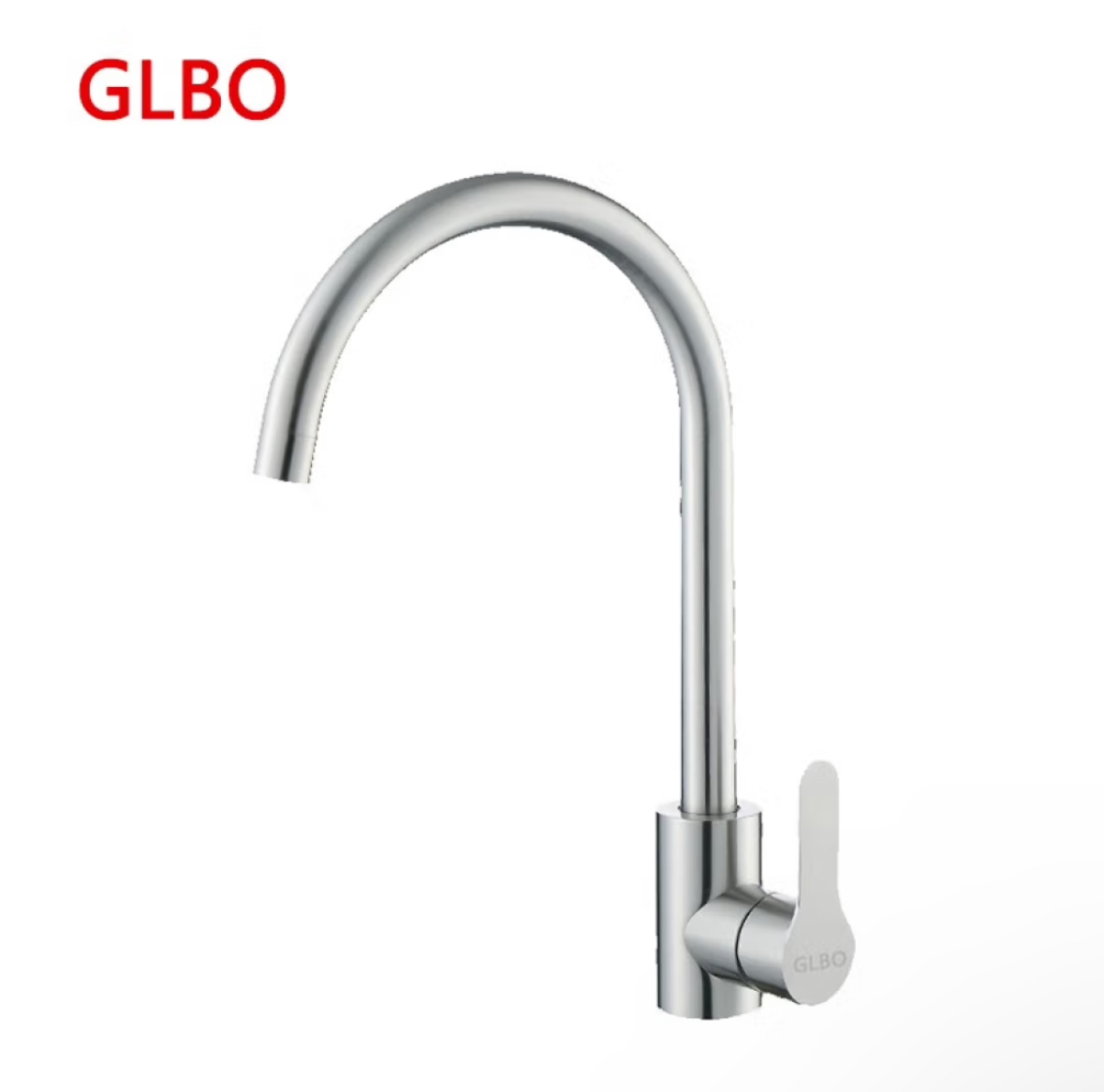 ￼￼GLBO厨房水龙头304不锈钢冷热龙头旋转洗手洗脸盆龙头七字型