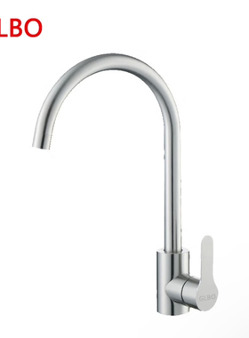 GLBO厨房水龙头304不锈钢冷热旋转洗手洗脸盆龙头七字型