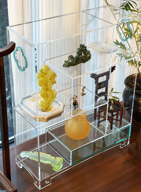 亚克力茶具茶壶多宝阁展示置物架桌面收纳架格子架展示架博古架