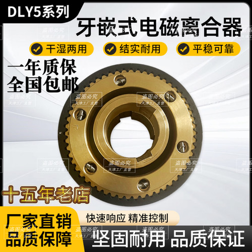 DLY5系列 牙嵌式电磁离合器 适用冶金 钢铁 机床 游乐设备等DC24V