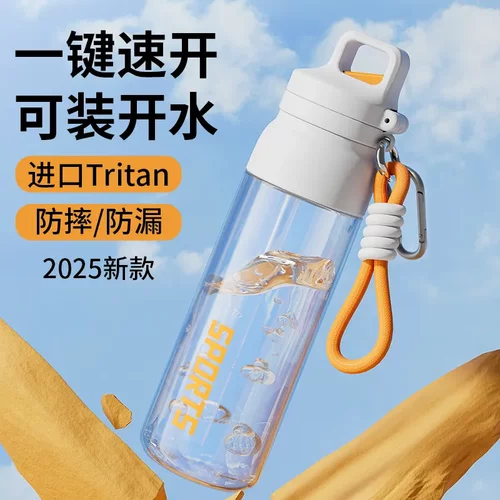 进口Tritan材质耐高温塑料杯定制运动水杯水杯上学吸管杯 - 封面