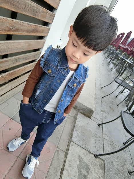 Gilet enfant MR.WANG en toile - Ref 2069915 Image 4