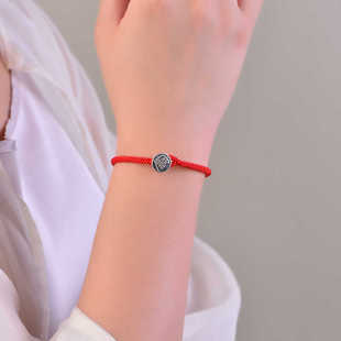 本命年平安红绳手链手工编织玉米结轮回手链男女藏式缘分圆满无缺