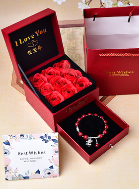 足银财神灵蛇手链女转运珠朱砂蛇