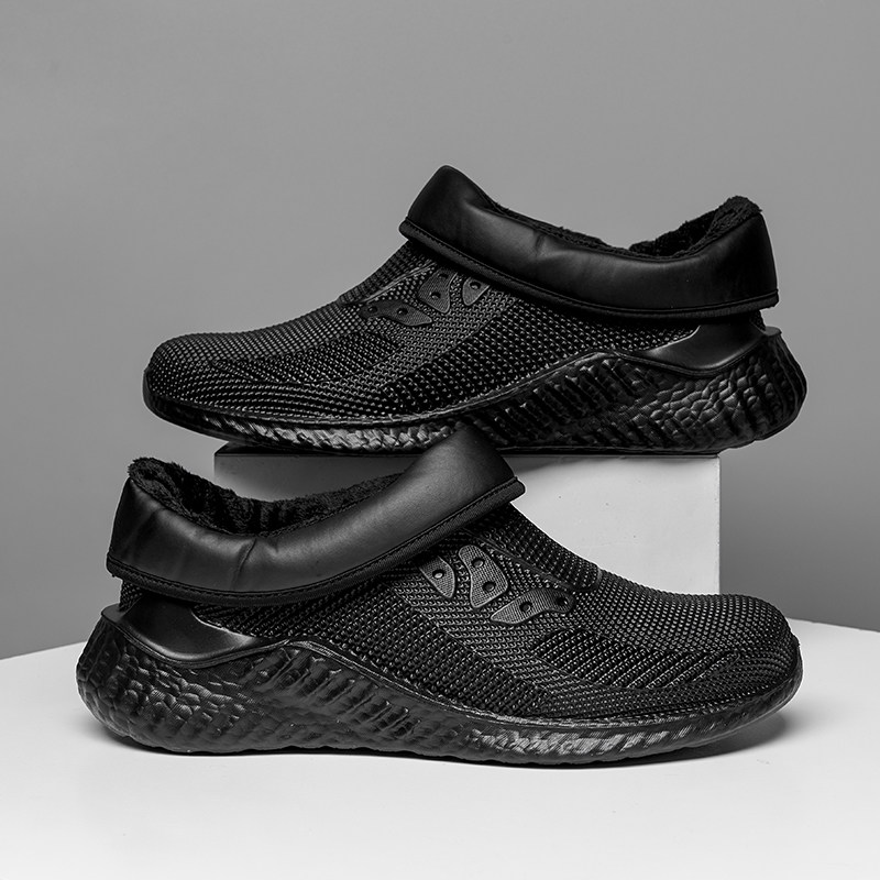 WAKO滑克厨房工作鞋加厚防寒保暖冬天加棉防滑厨师鞋运动风雨鞋男