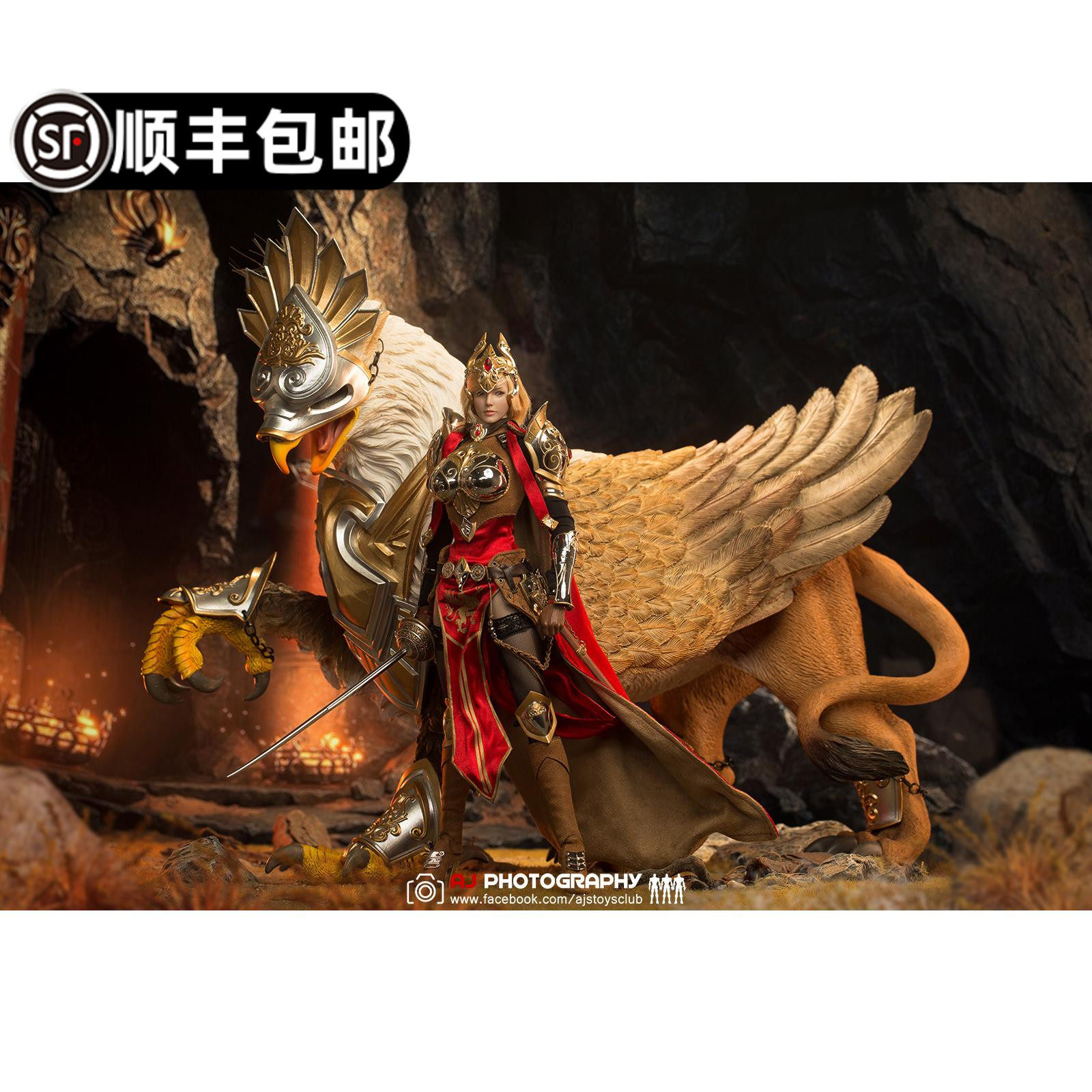 现货  路西法 Lucifer 1比6 狮鹫骑士 硅胶可动女兵人偶 模型玩具